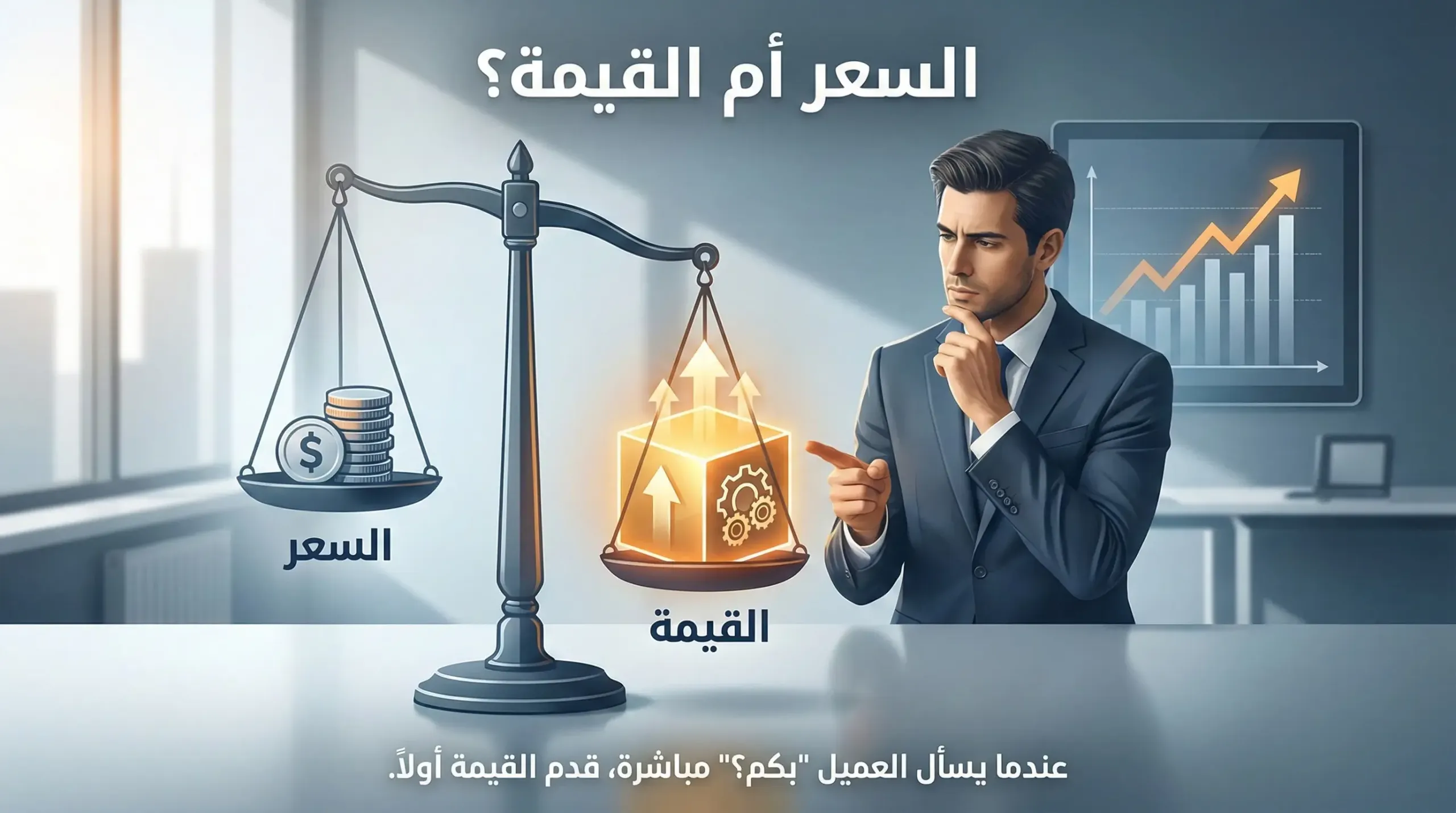 ليش العميل يسأل عن السعر قبل ما يفهم الخدمة؟