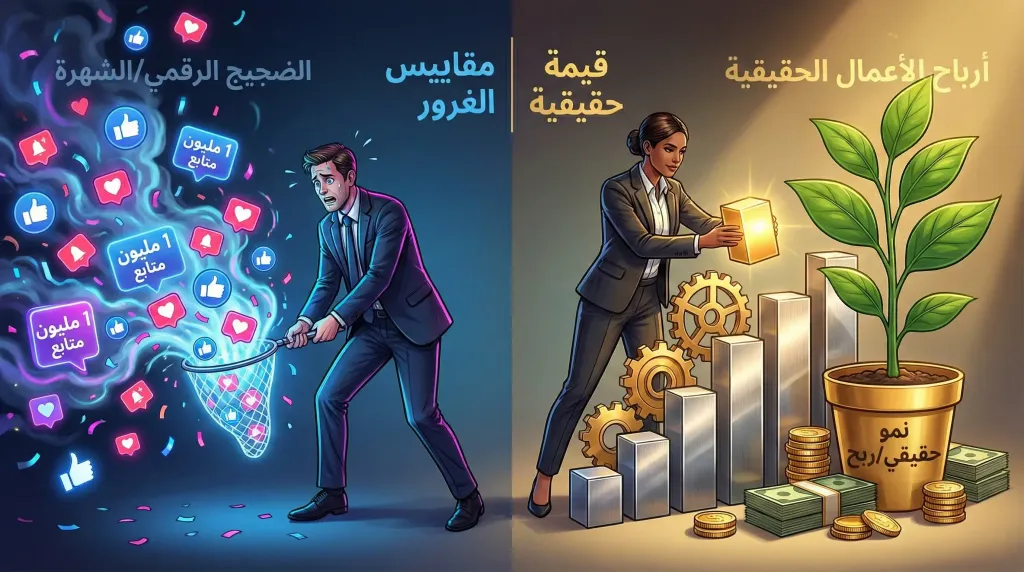 هل تدفع ثمن "الشهرة" أم ثمن "النمو"؟ | الفرق الحاسم بين الضجيج الرقمي والأرباح الحقيقية